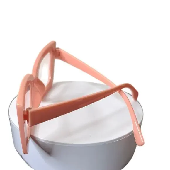 #14 Peach Passion Fashion Rectangular Glasses - Picture 3 of 3